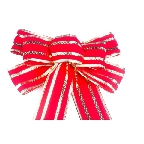 Weihnachtsschleife Dekoration Rot Gold Gestreift Große Samtschleife Für Weihnachtsbaum Party Haus Festival Ornament Requisite