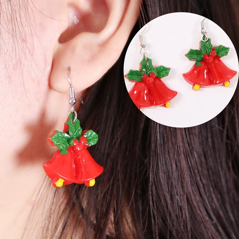 Orecchini a Pendente di Natale Babbo Natale Fiocco di Neve Campana Pupazzo di Neve Albero di Natale Gioielli Regalo