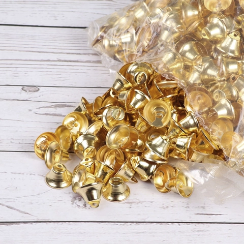 Mini Metall Weihnachtsglocken Gold Silber Galvanisierte Glöckchen Für Weihnachtsbaum Kranz DIY Basteln Hängedeko