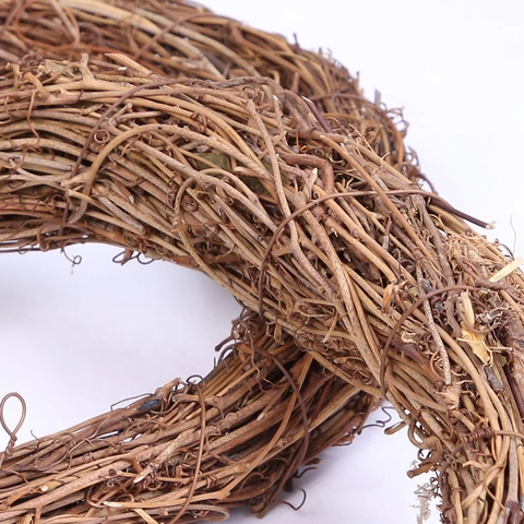 Base per Corona di Luna in Rattan Naturale per Pasqua Natale Cerchio in Vite Intrecciato a Mano Base per Ghirlanda Fai-da-te Decorazione Murale Rustica per Feste Domestiche