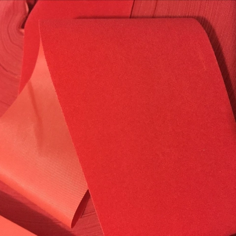 Nastro Rosso Floccato di Natale Nastro di Raso di Poliestere per Decorazione Festa Festiva Ornamento Albero di Natale