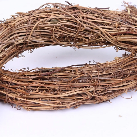 Base per Corona di Luna in Rattan Naturale per Pasqua Natale Cerchio in Vite Intrecciato a Mano Base per Ghirlanda Fai-da-te Decorazione Murale Rustica per Feste Domestiche