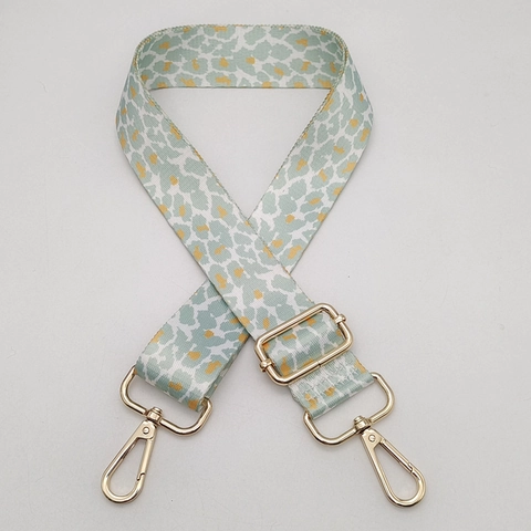 Breiter Verstellbarer Ersatz Taschenriemen Bunter Leopardenmuster Polyester Gewebter Schultergurt Legierung Haken Umhängeband