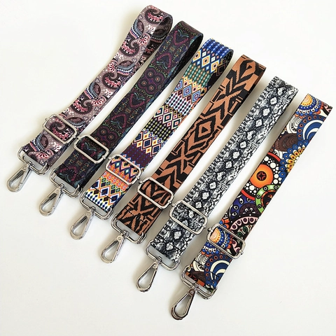Verstellbarer Ethno Paisley Geometrischer Druck Ersatz Taschengurt Für Damen Breiter Schultergurt Handtasche Umhängetasche Gurt