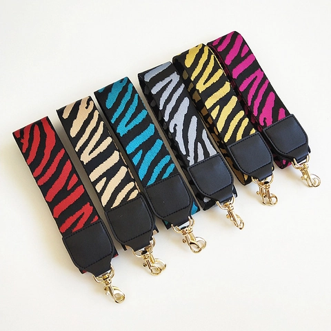 Tracolla Larga per Borsa con Motivo Zebra Etnico Sostituzione Tracolla per Donna Accessori Borsa a Tracolla Poliestere Non Regolabile