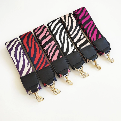 Tracolla Larga per Borsa con Motivo Zebra Etnico Sostituzione Tracolla per Donna Accessori Borsa a Tracolla Poliestere Non Regolabile