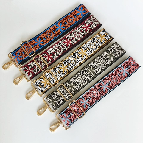 Tracolla per Borsa Ricamata in Stile Etnico Tracolla Larga Regolabile di Ricambio per Borse a Tracolla Accessori Boho