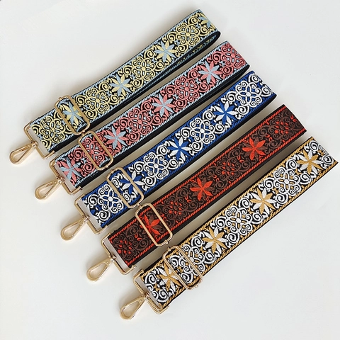 Tracolla per Borsa Ricamata in Stile Etnico Tracolla Larga Regolabile di Ricambio per Borse a Tracolla Accessori Boho