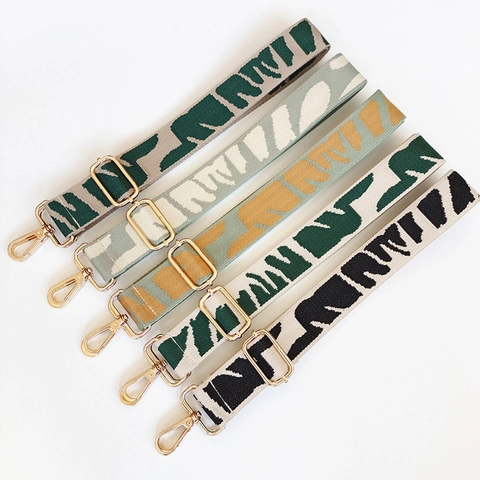Brede Tasriem Vervanging Verstelbare Polyester Geweven Schouderriem Voor Crossbody Tassen Vrouwen Decoratieve Jacquard Riem Stijl