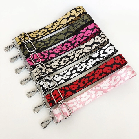Tracolla Regolabile Con Stampa Leopardata in Poliestere Tessuto Cintura di Ricambio per Borsa Con Fibbie in Metallo Accessori Moda