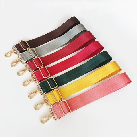 Verstellbarer Breiter Polyester Taschengurt Ersatz Schulter Umhängetasche Gurt Mit Metallschnallen Einfarbig Gurtband Zubehör