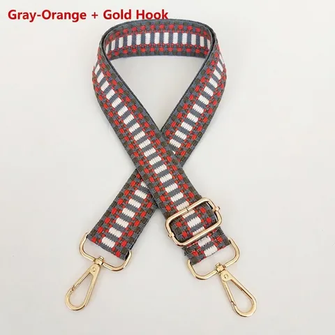 Verstellbarer Breiter Gewebter Taschenriemen Ersatz Für Damen Umhängetasche Ethnische Geometrische Muster Polyester Gurt Mit Metallhaken