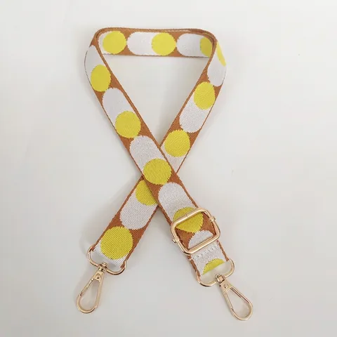 Tracolla Regolabile Larga per Borsa Ricambio Pois Intrecciato Gancio Oro Argento Canna di Fucile Accessorio per Borsa