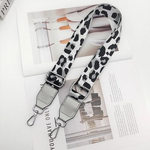 Verstellbarer Ersatz Taschenriemen Breiter Schultergurt Crossbody Gürtel Polyester Ethno Leopardenmuster Für Damen Handtaschen Zubehör