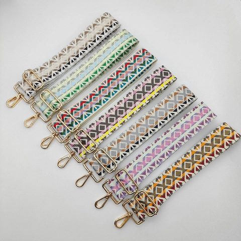 Verstellbarer 5cm Breiter Schultergurt Ethno-Stil Gewebter Taschengurt Bohemian Jacquard Ersatzgurt Für Umhängetaschen