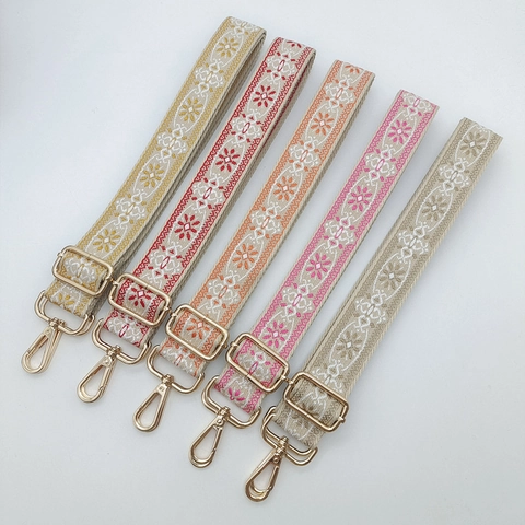 Tracolla Ricamata Regolabile Cinturino per Borsa in Stile Etnico Floreale Ricambio per Borsa a Tracolla Accessori per Donna