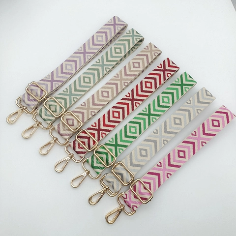 Tracolla per Borsa Regolabile in Poliestere con Motivo Argyle Geometrico Stile Etnico Tracolla Larga di Ricambio per Borse da Donna Accessori