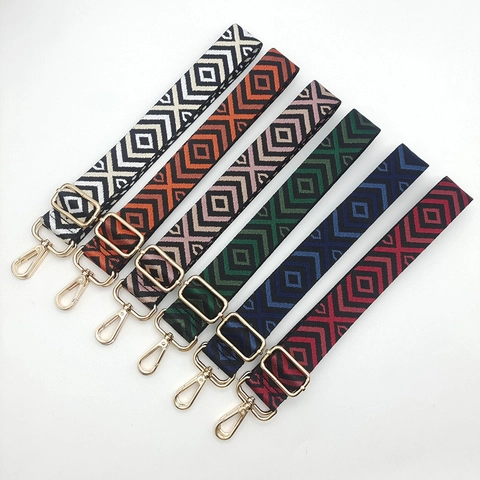 Tracolla per Borsa Regolabile in Poliestere con Motivo Argyle Geometrico Stile Etnico Tracolla Larga di Ricambio per Borse da Donna Accessori