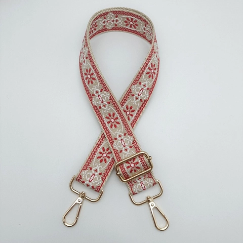 Tracolla Ricamata Regolabile Cinturino per Borsa in Stile Etnico Floreale Ricambio per Borsa a Tracolla Accessori per Donna