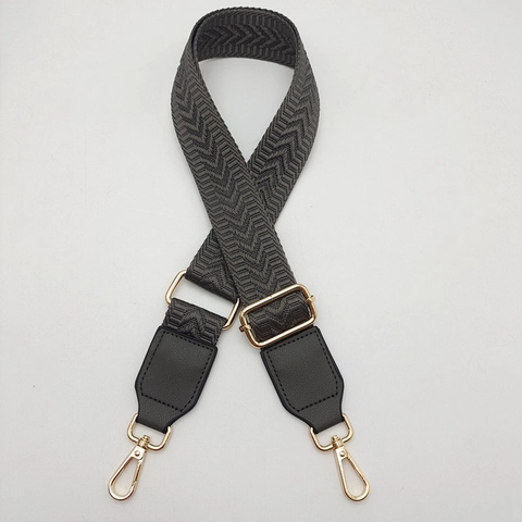 Verstellbarer Breiter Schultertaschengurt Polyester Crossbody Ersatzgurt Mit Legierung Haken Fischgrätenmuster Gewebtes Taschenzubehör