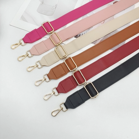 Women Adjustable PU Leather Shoulder Strap Replacement For Crossbody Bag Metal Buckle Narrow Shoulder Belt Bag Accessory
