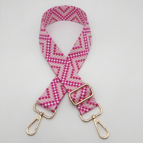 Ethnic Geometric Pattern Woven Bag Strap Replacement Adjustable Shoulder Crossbody Strap Polyester Colorful Bag Accessories