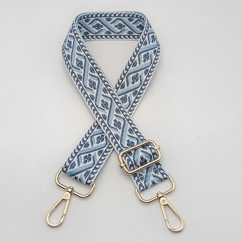 Tracolla per Borsa in Jacquard Regolabile Larga Ricambio Motivo Geometrico Etnico Tracolla per Borse Accessori