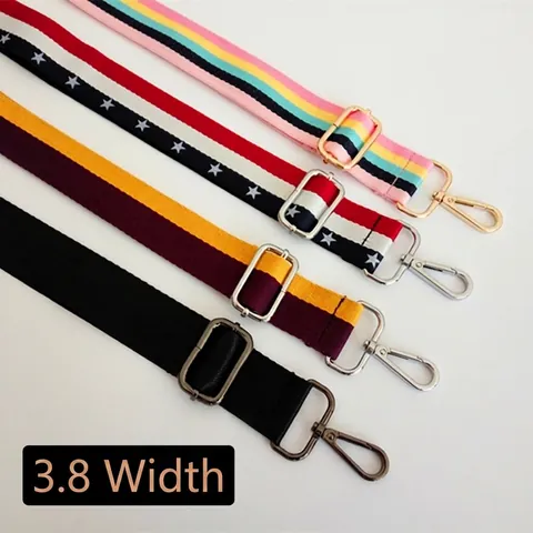 Breiter Verstellbarer Nylon Ersatz Schultergurt Für Taschen Ethnisch Gestreiftes Muster Umhängetasche Riemen Mit Legierungsmetallschnallen