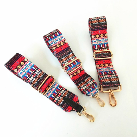 Tracolla Sostitutiva Larga Etnica Bohemian per Borse a Mano Cintura in Nylon Intrecciato Regolabile con Fibbia in Metallo Accessori Borsa Donna alla Moda