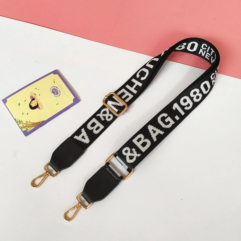 Breiter Nylon Taschengurt Verstellbarer Schultergurt Buchstaben Jacquard Design Bunter Umhängetaschengurt Mode Taschenzubehör