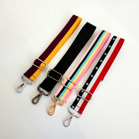 Breiter Verstellbarer Nylon Ersatz Schultergurt Für Taschen Ethnisch Gestreiftes Muster Umhängetasche Riemen Mit Legierungsmetallschnallen
