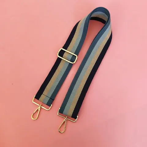Verdikte Brede Katoenen Canvas Tasriem Verstelbare Vervangende Schouderriem Kleurrijke Streep Crossbody Tas Accessoire