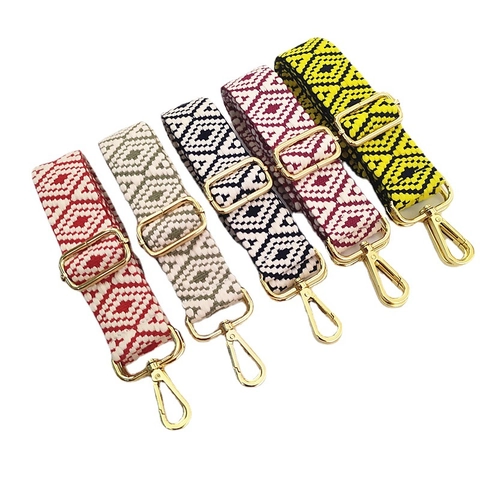 Tracolla per Borsa in Poliestere Jacquard in Stile Etnico Tracolla Regolabile Larga Sostituzione Motivo Geometrico Cintura per Borsa