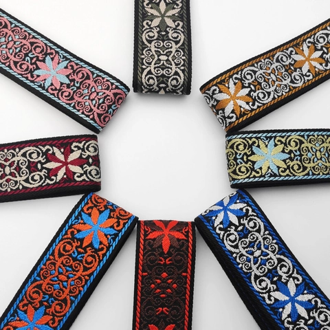 Breiter Ethno Bestickt Taschengurt Verstellbar Polyester Umhängetasche Ersatz Schultergurt Für Damen Handtaschen Zubehör