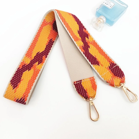 Tracolla Larga Ricambio Per Borse Bohemian Etnica Intrecciata Motivo Cintura Con Fibbie In Metallo Accessorio Borsa Tracolla