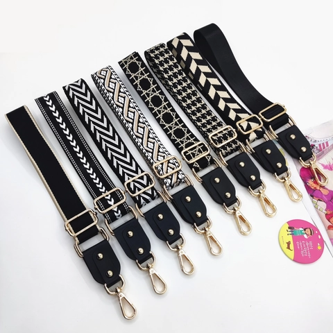 Verstellbarer Ethno-Stil Polyester Taschengurt Jacquard Gewebter Breiter Schultergurt Für Umhängetaschen Damen Handtaschen