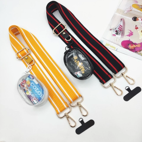 Tracolla Regolabile Arcobaleno a Strisce Per Borsa Con Mini Borsellino E Guarnizione Per Telefono Tracolla Multifunzionale Per Donna