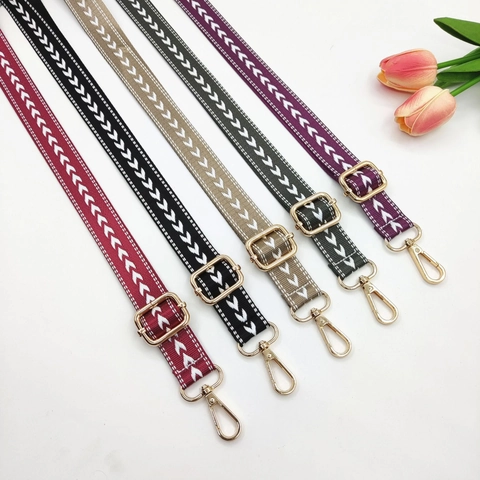 Verstellbarer Nylon Taschengurt Ersatz Mit Pfeilmuster Geometrischer Weberei Schultergurt Crossbody Handtaschen Gurt Für Damen Zubehör