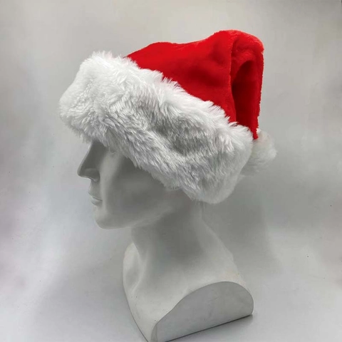 Rote Plüsch Weihnachtsmütze Verdickte Große Weihnachtsmann Mütze Langer Plüsch Festliche Party Dekoration Weihnachten Ornament Zubehör