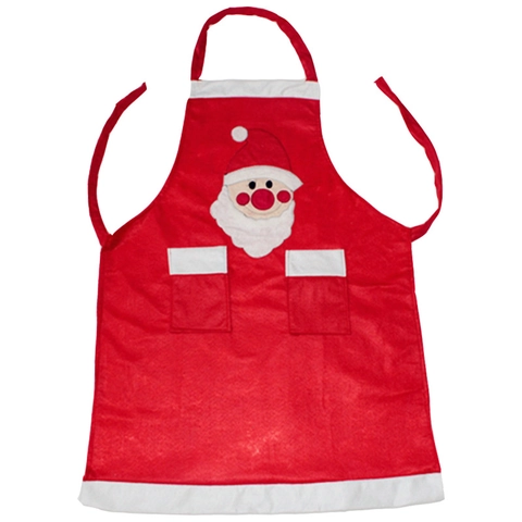 Weihnachten Weihnachtsmann Schürze Rot Vliesstoff Küche Kochen Latz Party Dekoration Taschen Festlich Geschenk Für Erwachsene