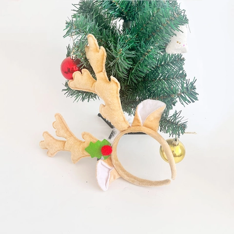 Weihnachten Rentier Geweih Stirnband Pailletten Elchhorn Kopfschmuck Für Feiertagsparty Unisex Kinder Kostüm Dekoration