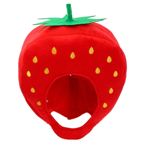 Cappelli di Peluche Divertenti a Forma di Polpo Fragola Taco per Decorazioni di Compleanno Halloween Copricapo Creativo