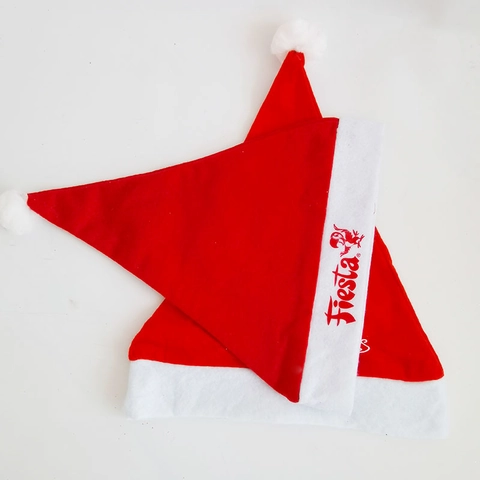 Cappello di Natale Classico Rosso E Bianco Con Stampa Merry Christmas in Flanella Cappello Decorativo per Festa Festiva