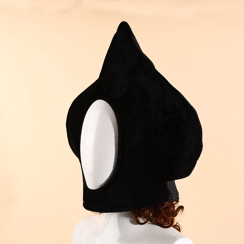 Piek-Ass-Hut Lustiger Schwarzer Poker-Spaten-Kostüm-Kopfschmuck Für Halloween Cosplay Party-Requisite Beflockungstuch Unisex