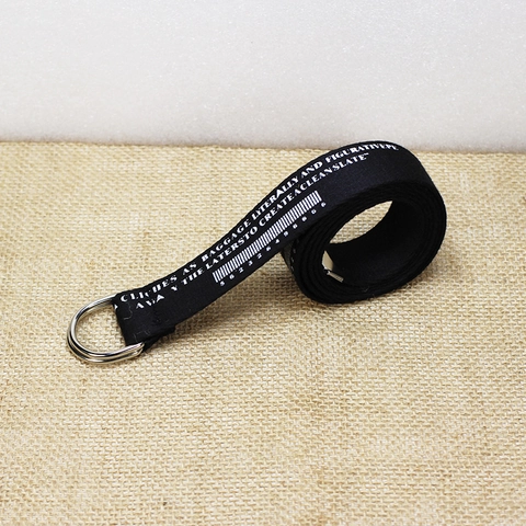 Unisex Nylon Gewebter Leinwand Gürtel Mit D-Ring Schnalle Streetwear Buchstabendruck Verstellbarer Industrie-Stil Hüftgurt Accessoire