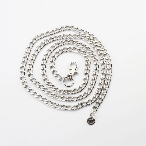 Hip Hop Metal Pant Chain For Men Women Silver Long Curb Waist Chain With Smiley Face Pendant Punk Streetwear Jewelry