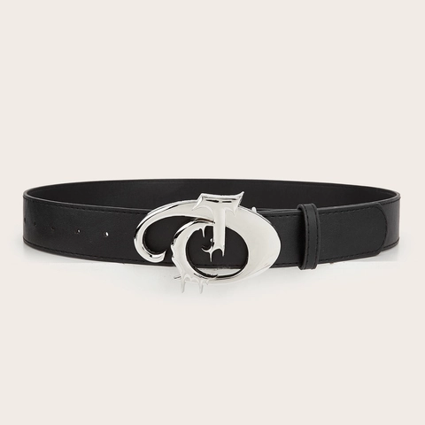 Cinturón de Cuero Sintético Street Fashion para Mujer Con Hebilla de Diseño de Fusión Plateada Gothic Punk para Jeans