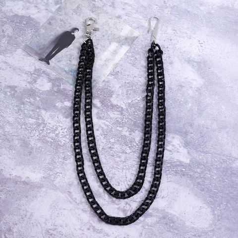 Doppelschichtige Metall Hosenkette Für Jeans Punk Hip Hop Taillenkette Streetwear Gürtel Dekoration Zubehör Für Damen Und Herren