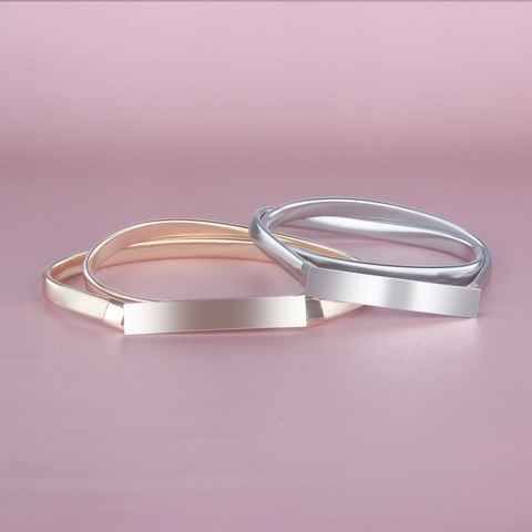 Damen Elastischer Metallgürtel Minimalistische Dünne Taillenkette Gold Silber Roségold Stretch Bund Für Kleider Party Mode Accessoire