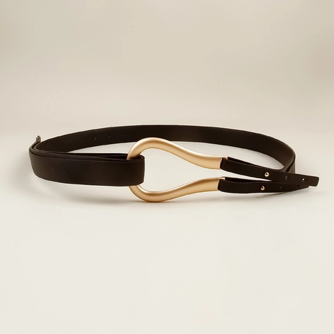 Women Fashion Horseshoe Buckle PU Leather Belt For Dress Wide Waist Seal Trendy Commuter Waistband Decorative Solid Color Accessory